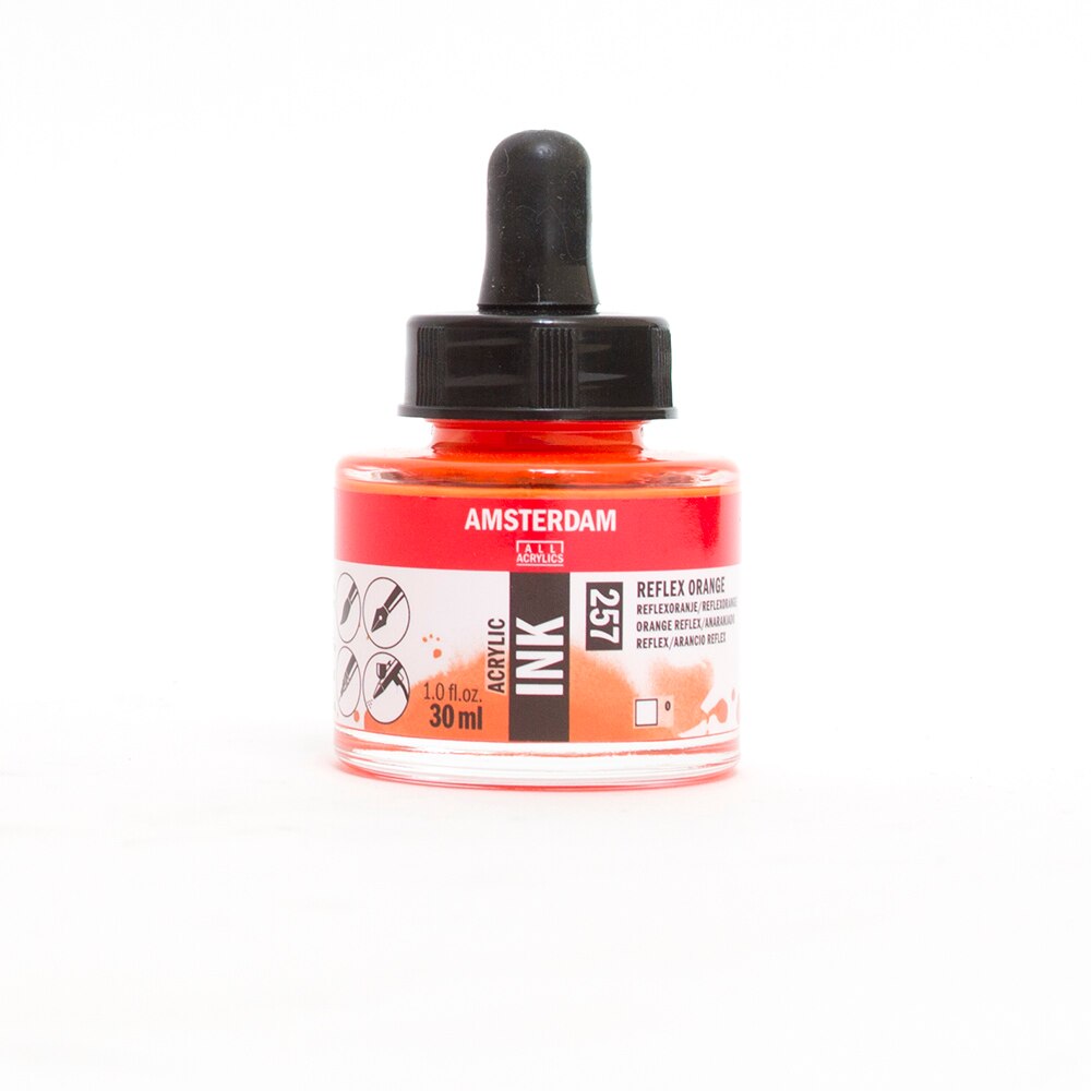Amsterdam, Ink, Acrylic, Art & School, Acrylic, 30ml, 266260, Reflex Orange